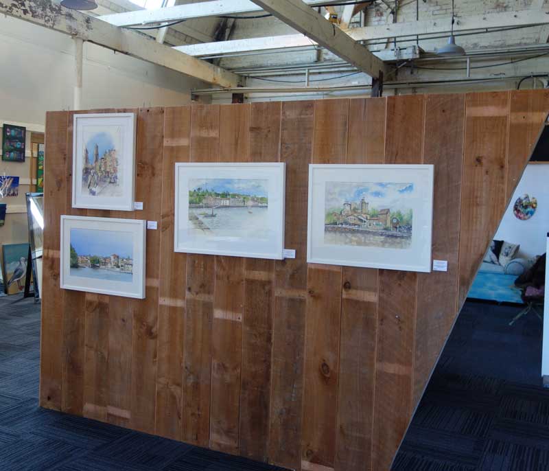 A view of the exhibition showing s