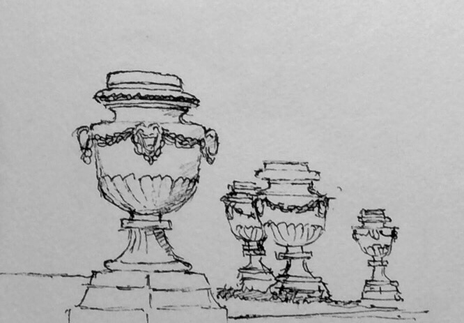 My sketch from near the Gloriette