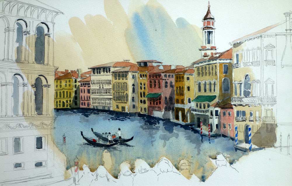 From the Rialto Bridge, Venice, $425 Framed